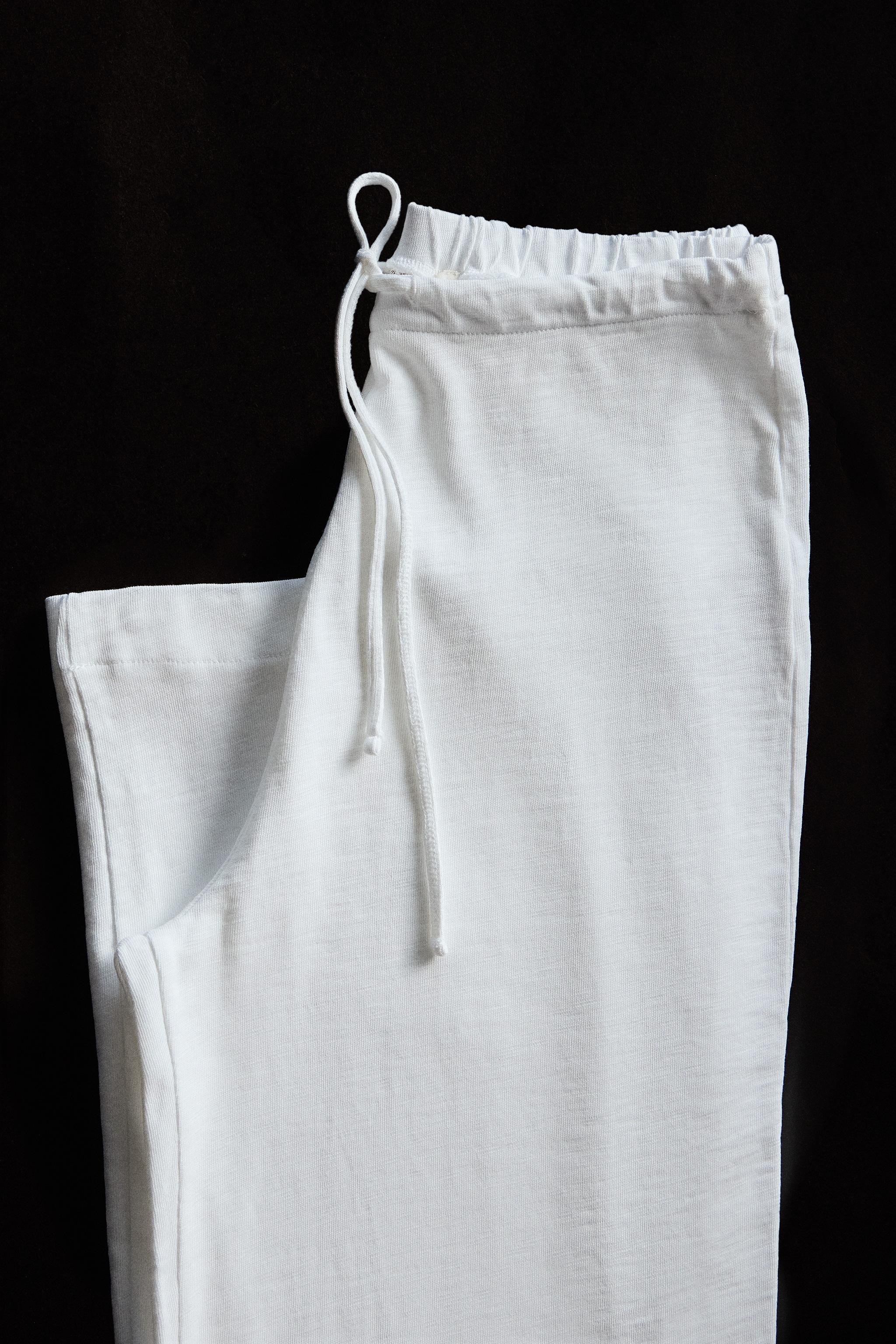 WIDE-LEG COTTON TROUSERS